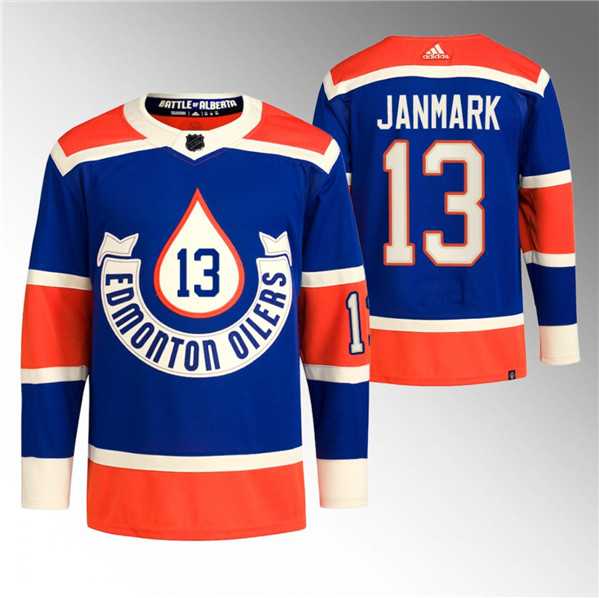 Mens Edmonton Oilers #13 Mattias Janmark 2023 Royal Heritage Classic Primegreen Stitched Jersey Dzhi->edmonton oilers->NHL Jersey